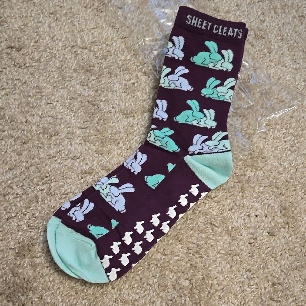 Purple and Green Men's Socks
